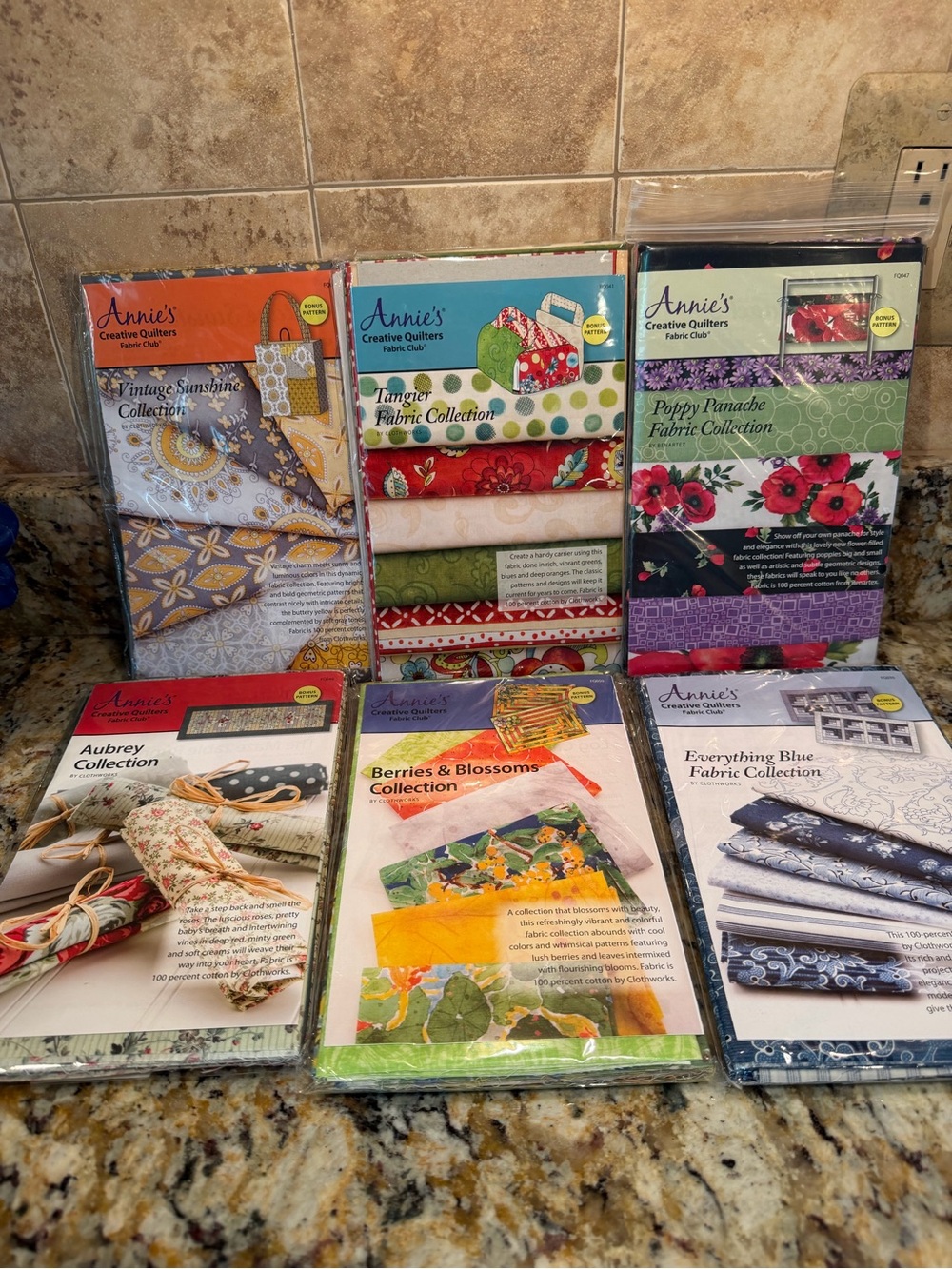 Annie Fabric & Quilt Collections - Multi-Color Floral and Blue Sets